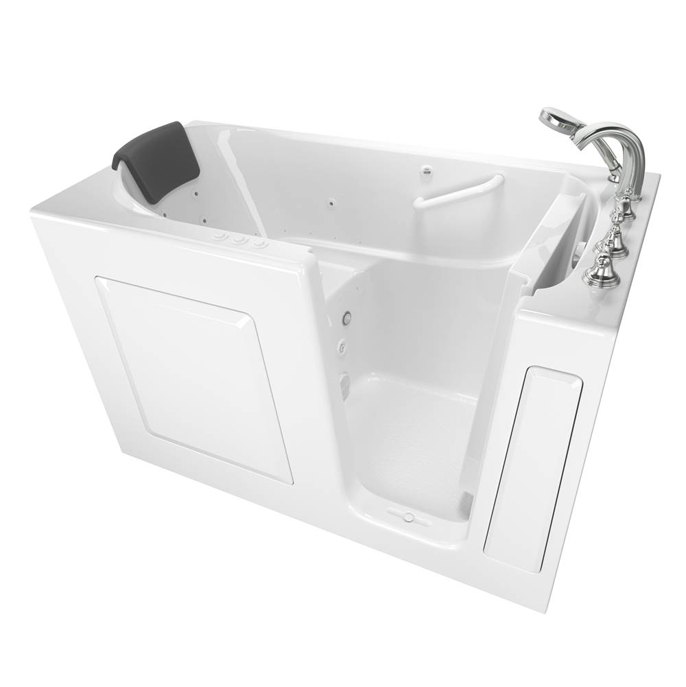 American Standard Gelcoat Premium Series 30 x 60 -Inch Walk-in Tub With Combination Air Spa and Whirlpool Systems - Right-Hand Drain With Faucet