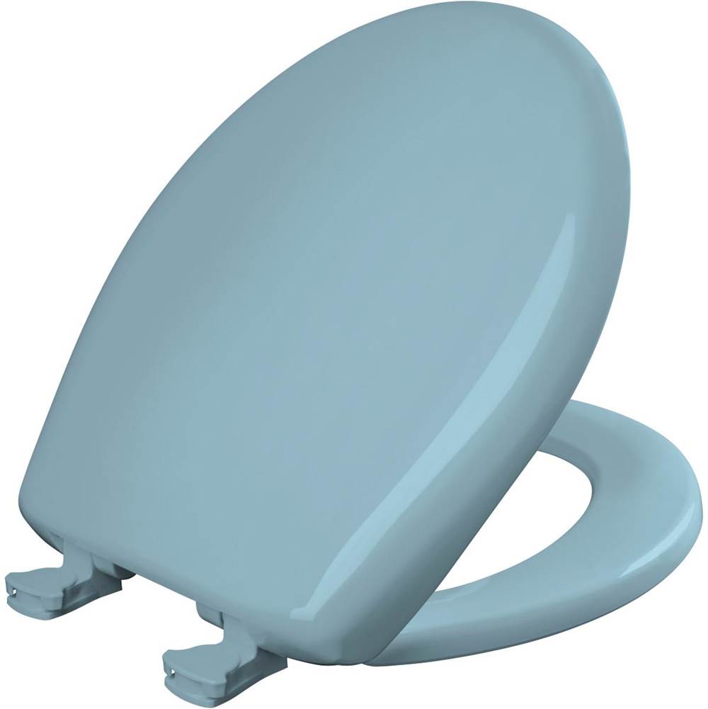 Bemis Round Plastic Toilet Seat with WhisperClose with EasyClean & Change Hinge and STA-TITE in Twilight Blue