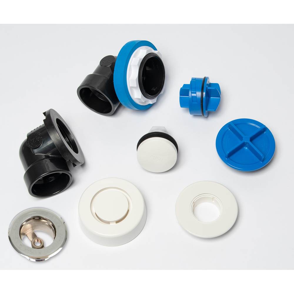 Dearborn Brass True Blue ABS Half Kit- Touch Toe Stopper- W/ Test Kit- Wh