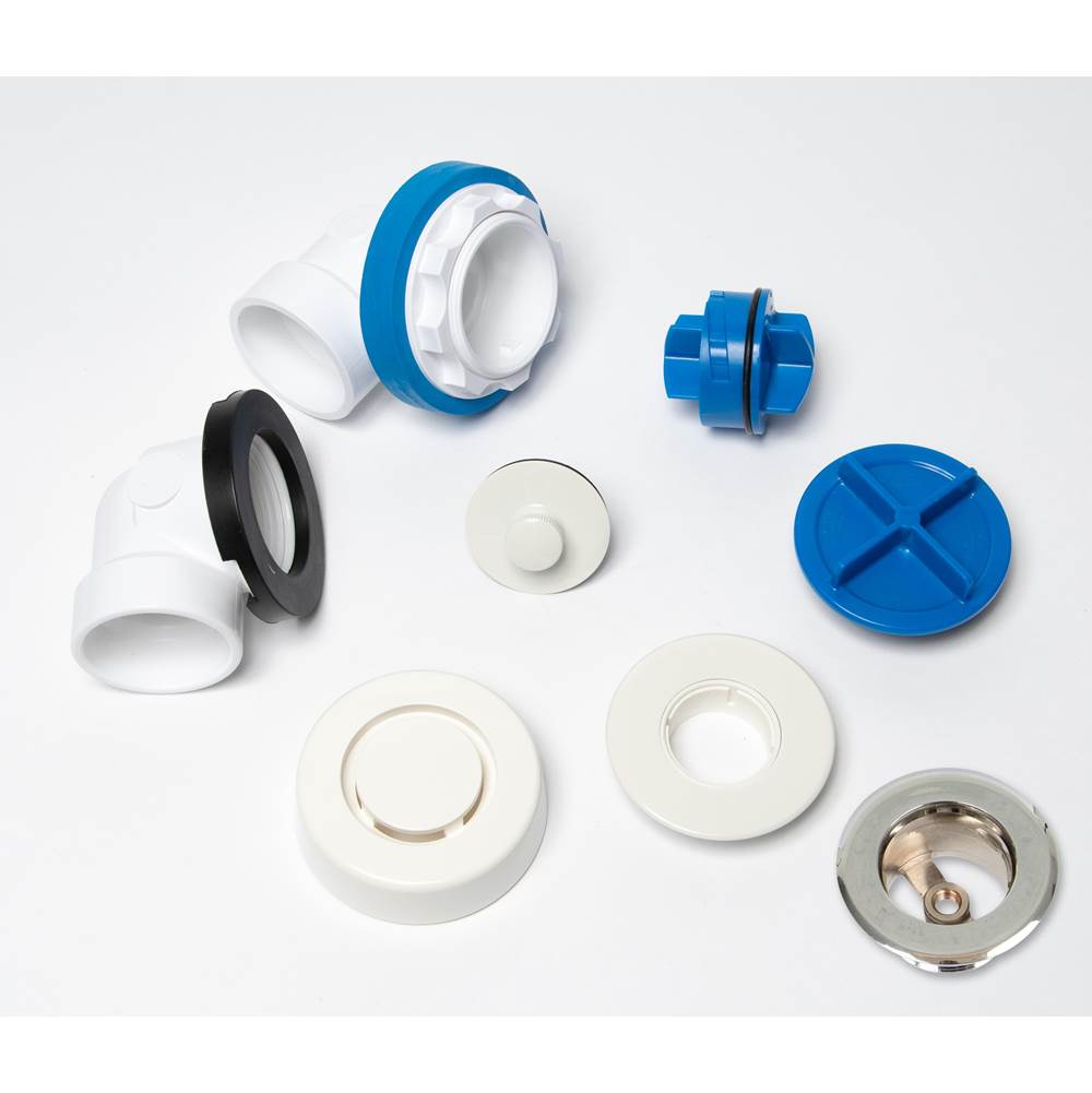 Dearborn Brass True Blue PVC Half Kit- Push Pull Stopper- W/ Test Kit- Wh