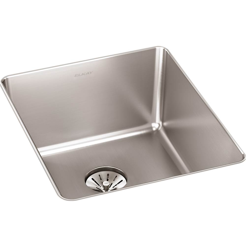 Elkay Reserve Selection Elkay Lustertone Iconix 16 Gauge Stainless Steel 16'' x 18-1/2'' x 8'', Single Bowl Undermount Sink with Perfect Drain