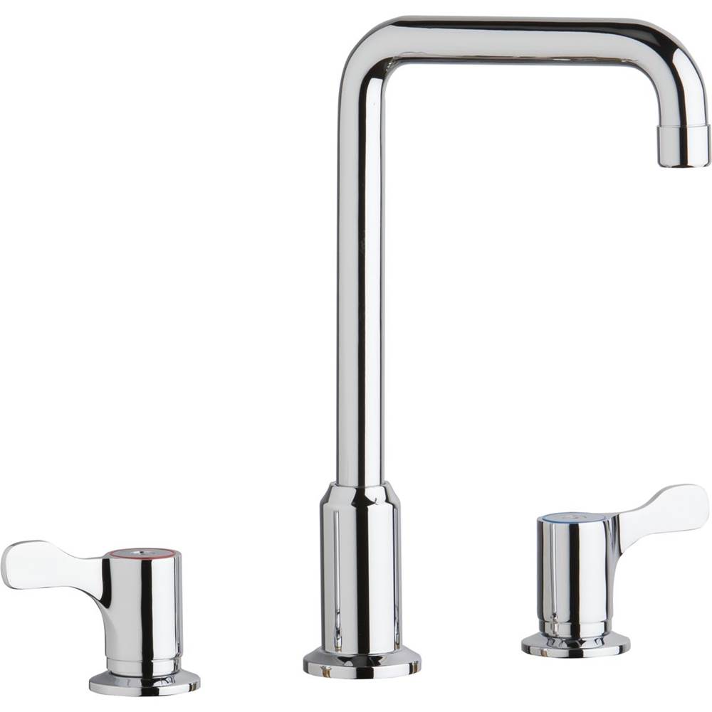 Elkay 8'' Centerset Concealed Deck Mount Faucet with Arc Tube Spout and 2-5/8'' Lever Handles Chrome