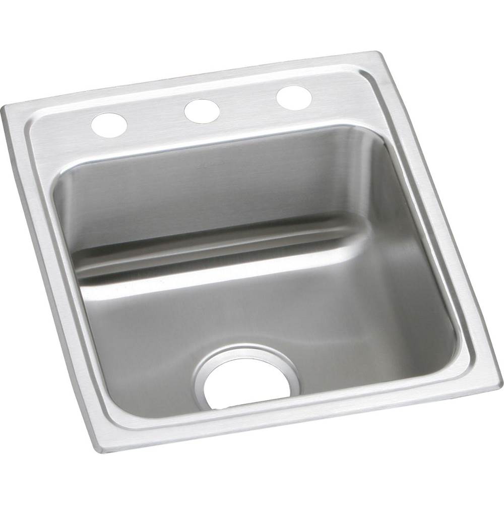 Elkay Lustertone Classic Stainless Steel 17'' x 20'' x 7-5/8'', 3-Hole Single Bowl Drop-in Sink