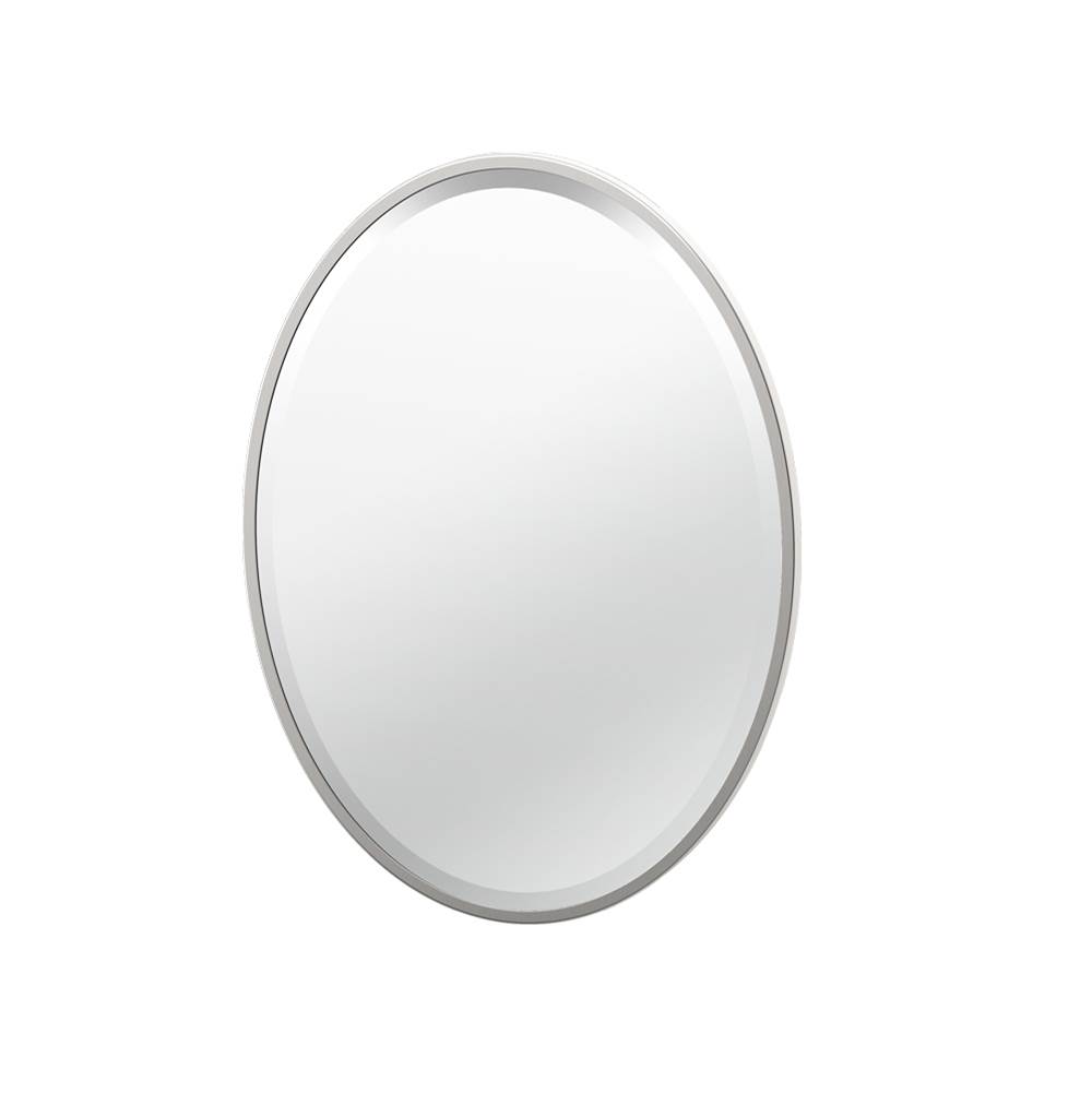 Gatco Flush Mount 27.5''H Framed Oval Mirror SN