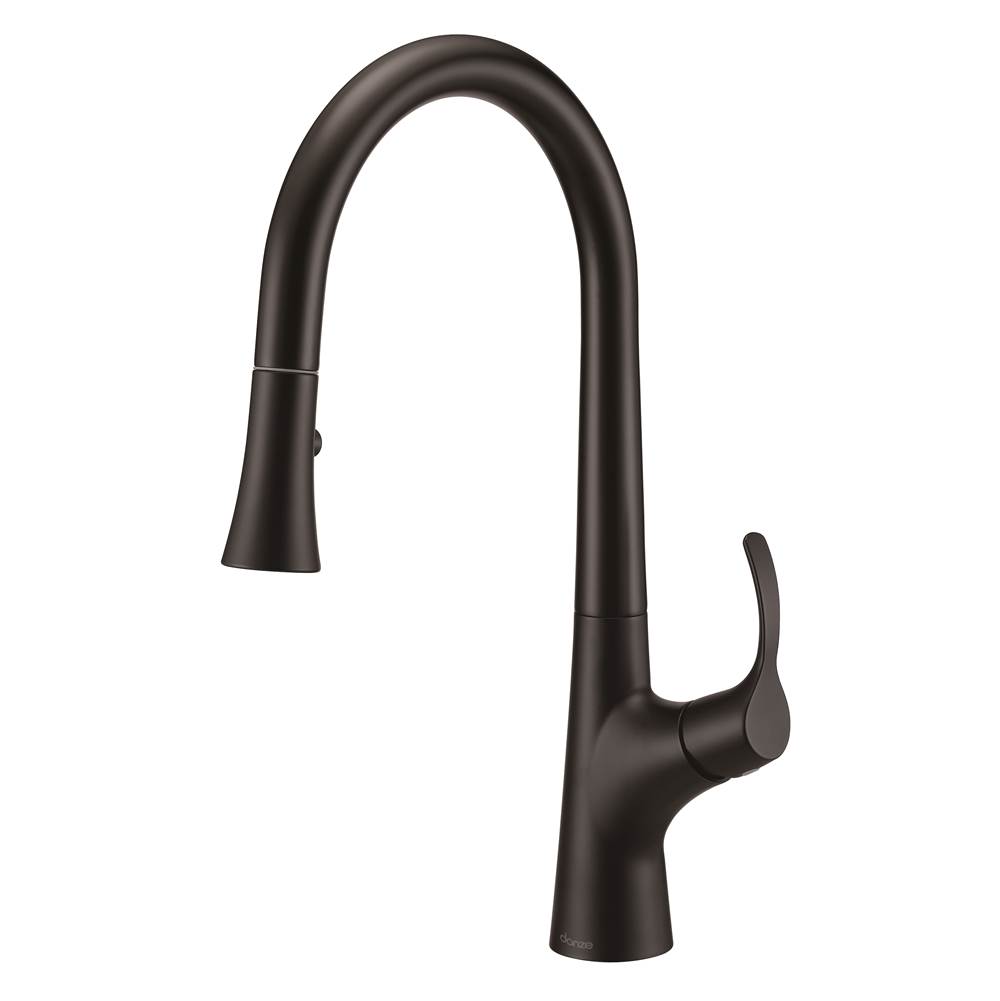 Gerber Plumbing Antioch 1H Pull-Down Kitchen Faucet w/ Snapback 1.75gpm Satin Black