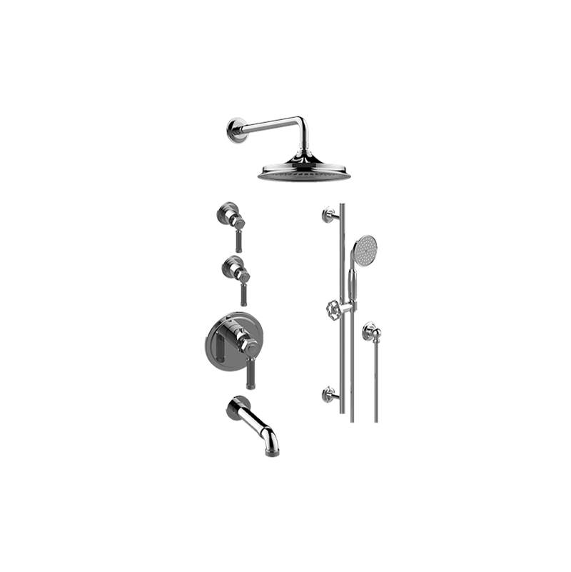 Graff M-Series Thermostatic Shower System - Tub and Shower with Handshower (Trim Only)