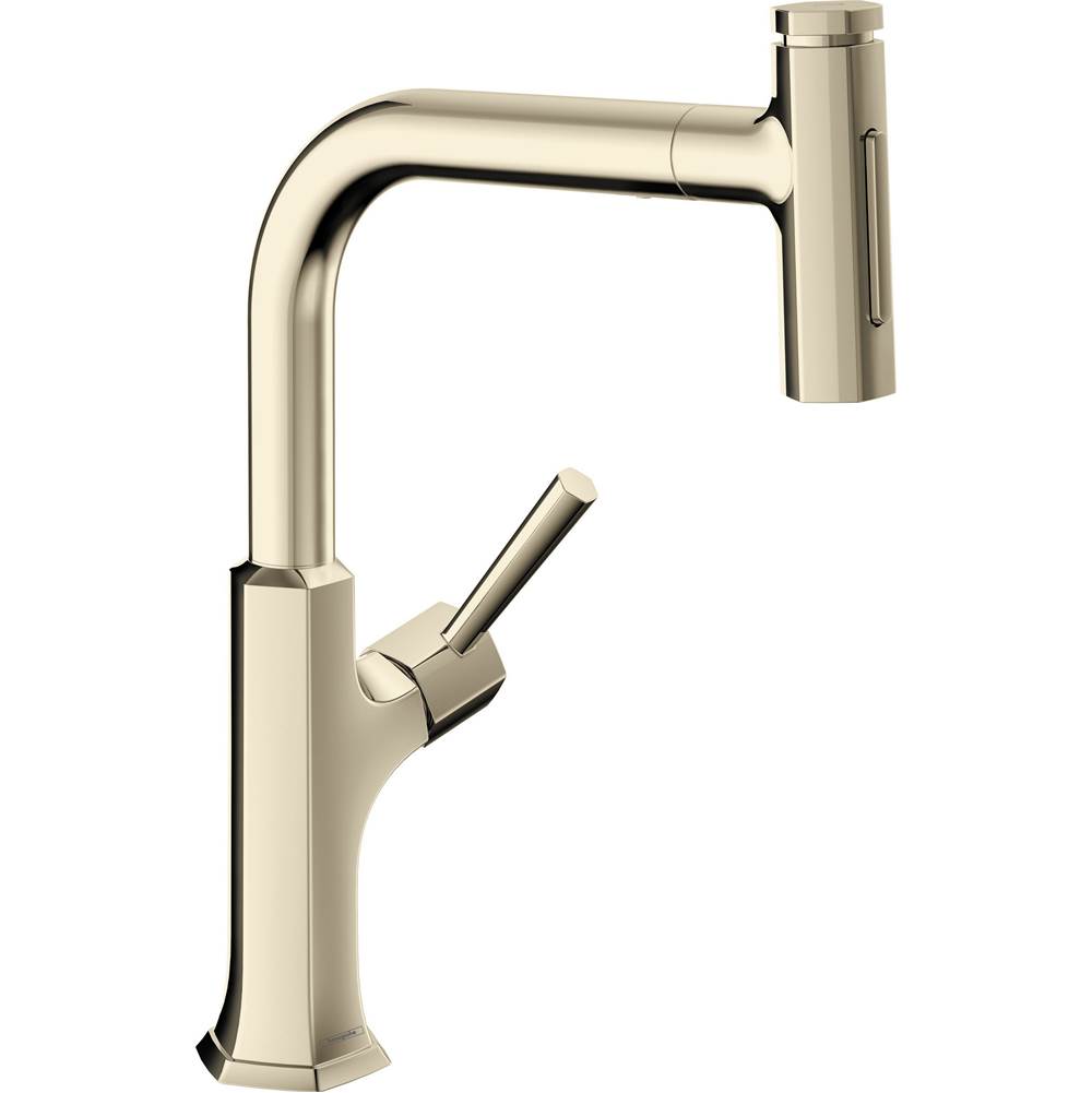 Hansgrohe Locarno HighArc Kitchen Faucet, 2-Spray Pull-Out, 1.75 GPM in Polished Nickel