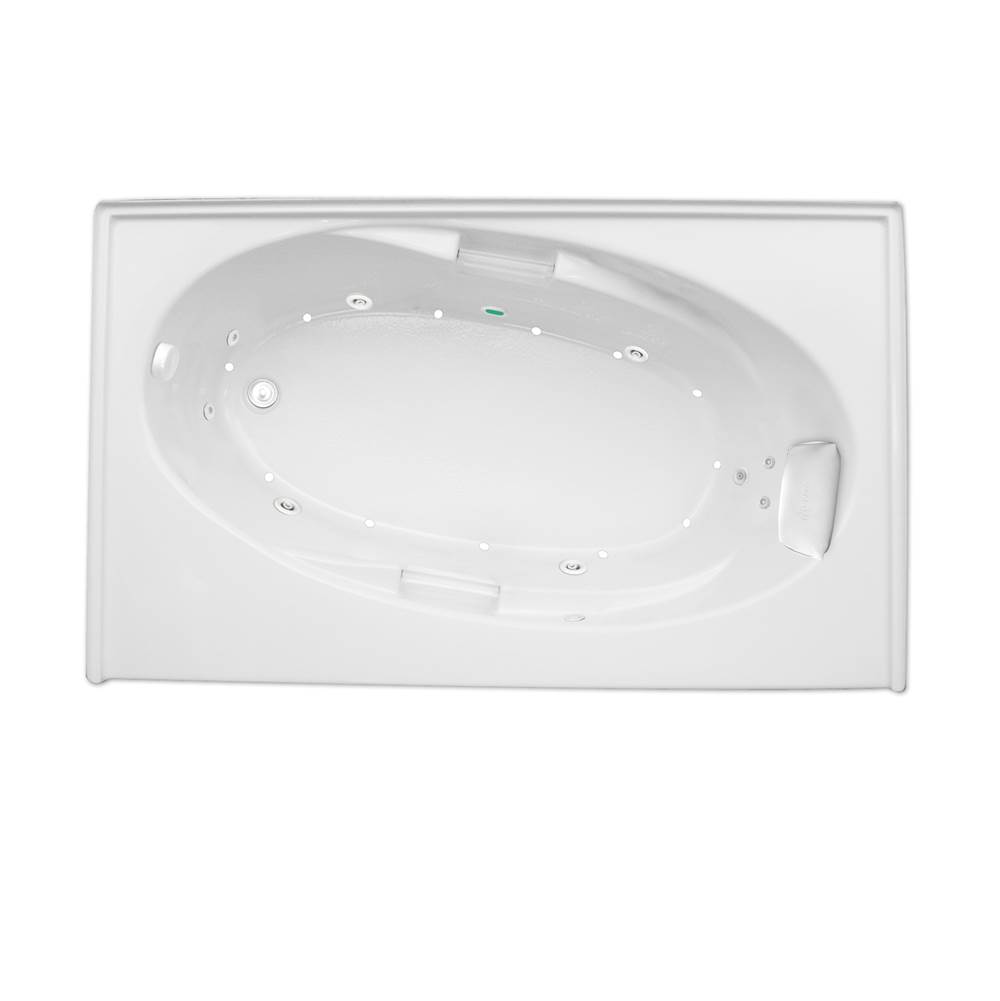 Hydro Massage Products Escape 6036SKTF Combination Silver Whirlpool Tub with Skirt & Tile Flange (Left Hand Drain)