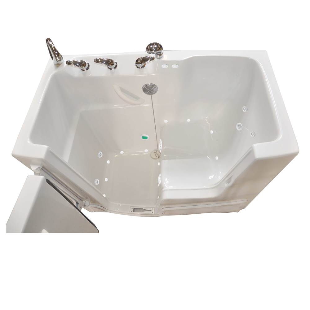 Hydro Massage Products R5030 Transfer Bath Combination Silver Whirlpool Tub (Left Hand Hinge)