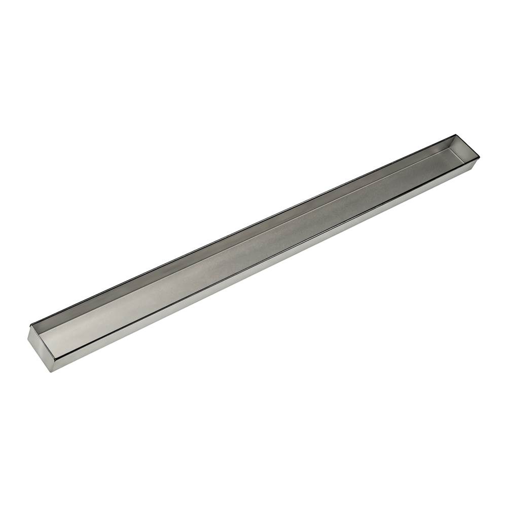 Infinity Drain 40'' Stainless Steel Closed Ended Channel for 48'' S-TIFAS 65/99 Series in Polished Stainless