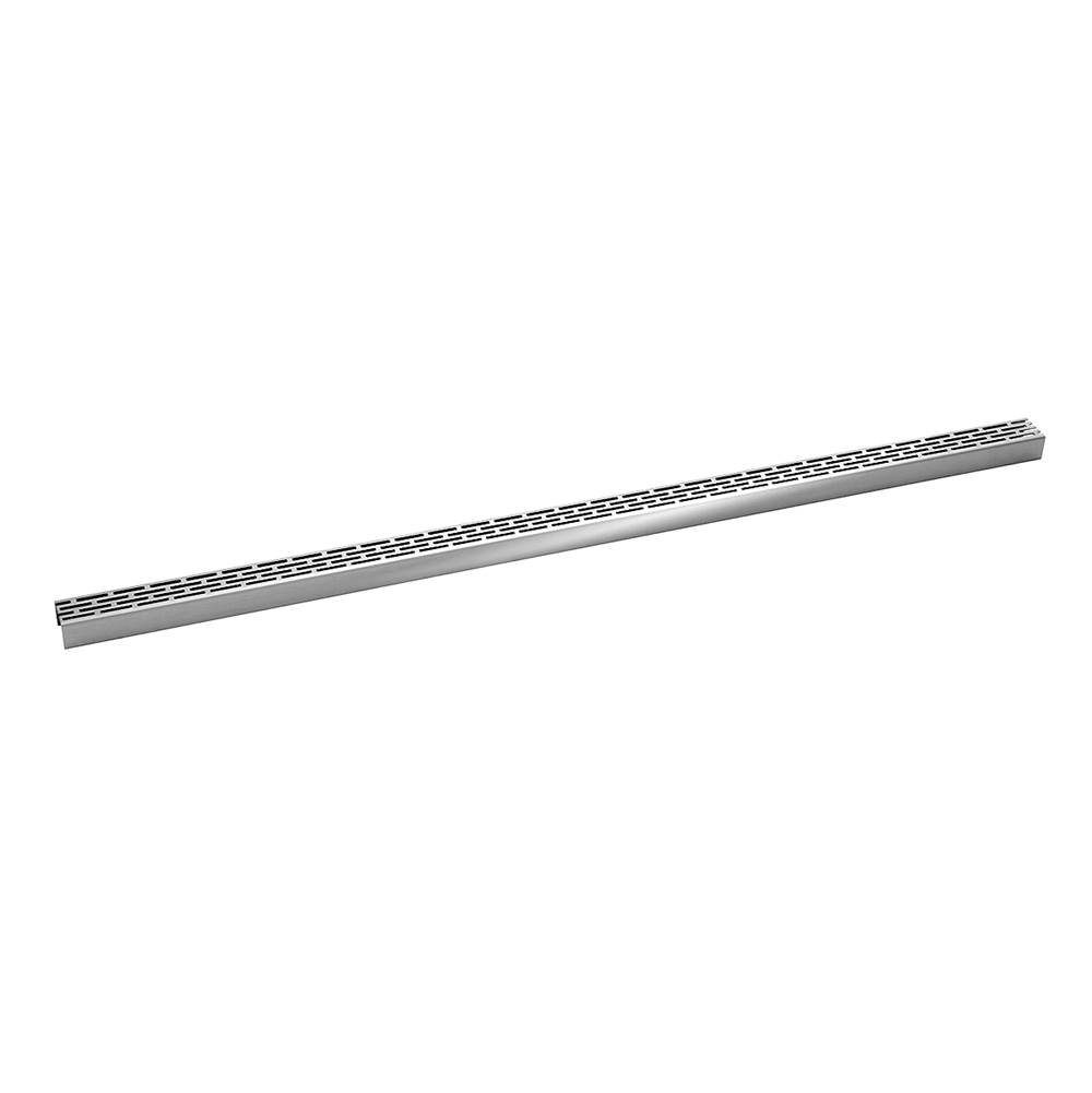 Infinity Drain 36'' Perforated Offset Slot Pattern Grate for S-LT 38 in Polished Stainless
