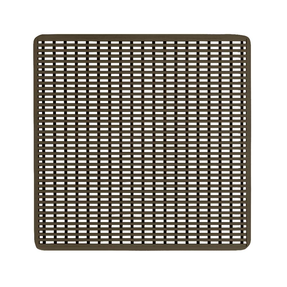 Infinity Drain 5'' x 5'' Wedge Wire Pattern Decorative Plate for W 5, WD 5, WDB 5 in Oil Rubbed Bronze