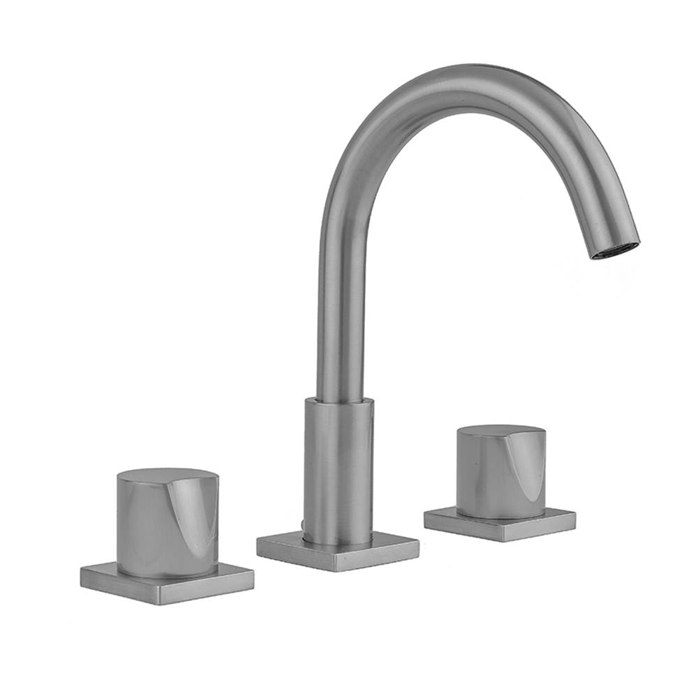 Jaclo Uptown Contempo Faucet with Square Escutcheons & Thumb Handles- 0.5 GPM