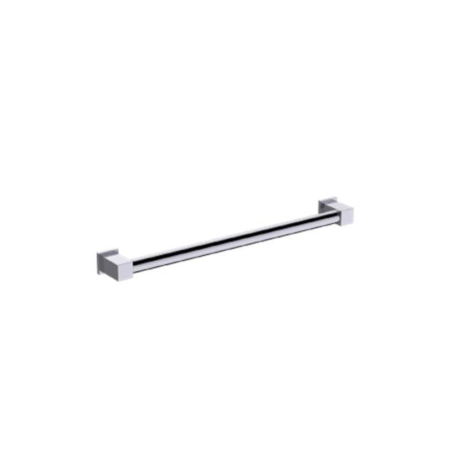 Kartners 9800 Series  18-inch Round Grab Bar with Square Ends-Matte White