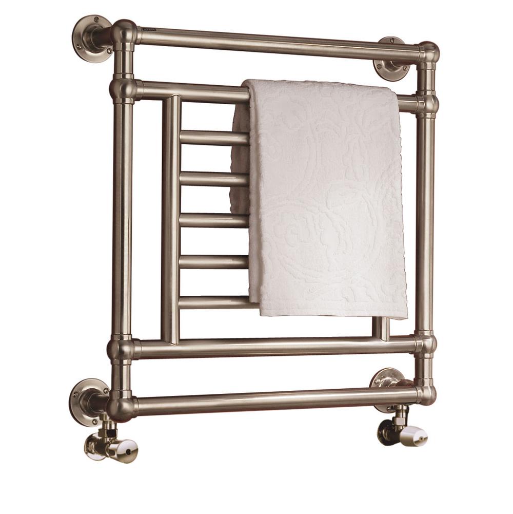 Myson B31/1 Satin Nickel Hydronic 29''H x 28''W  Valves not incl. ''Special Order Item''..This towel warme...