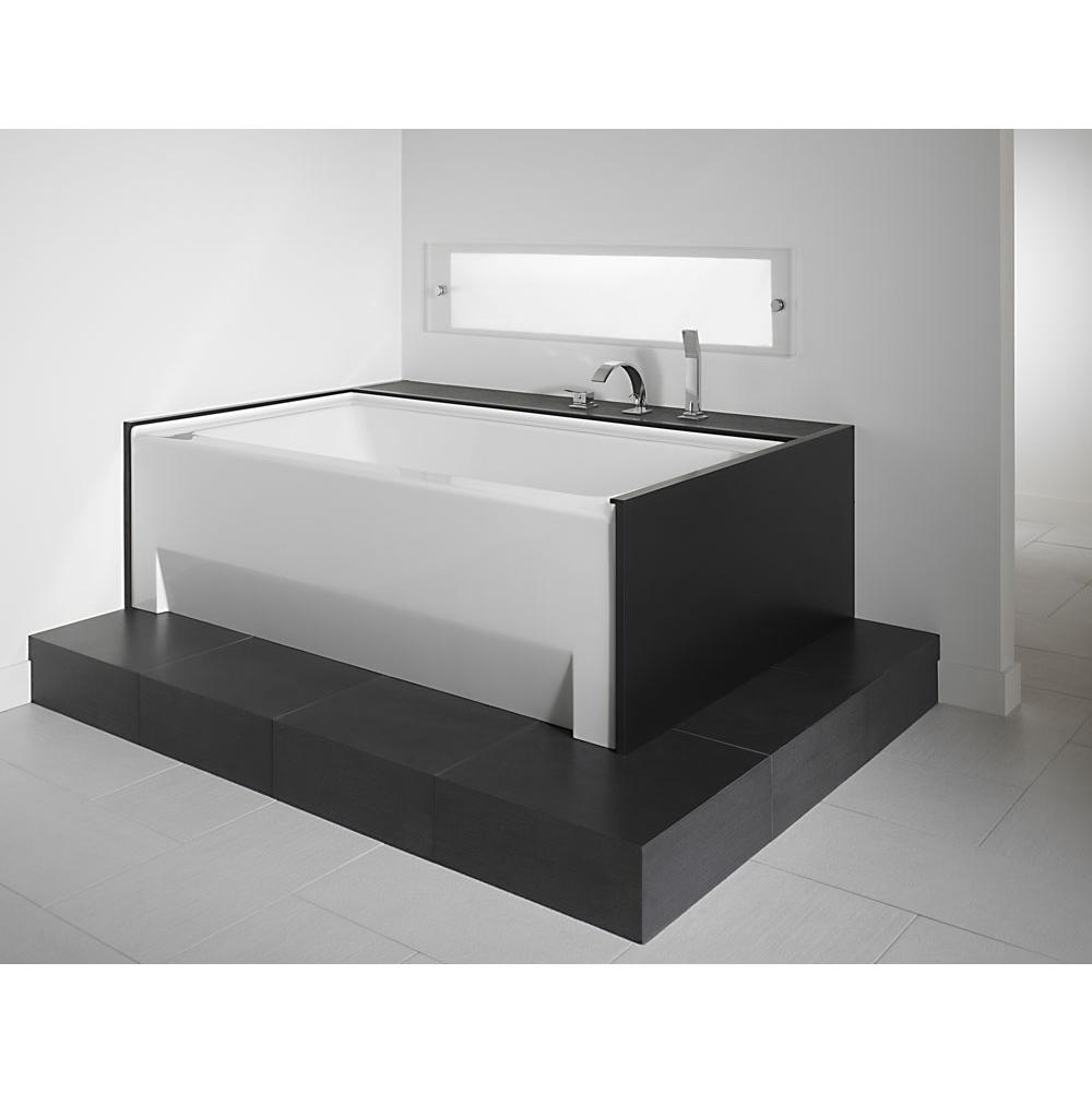 Neptune ZORA bathtub 32x60 with Tiling Flange and Skirt, Left drain, Whirlpool/Mass-Air/Activ-Air, White