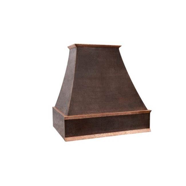 Premier Copper Products 36'' 1250 CFM Terra Firma Copper Wall Mounted EuroTerra Range Hood with Screen Filters