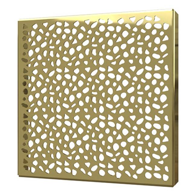 Quick Drain Square Drain Cover 6In Stones Polished G
