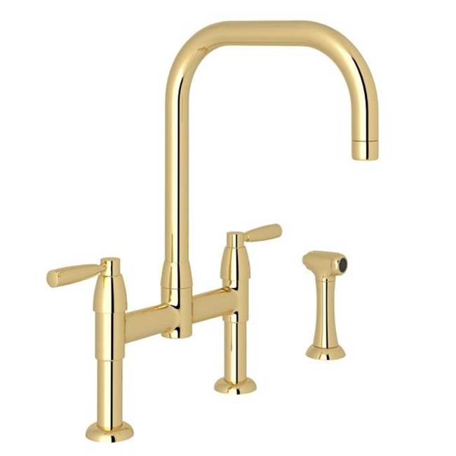 Rohl Holborn™ Bridge Kitchen Faucet With U-Spout and Side Spray