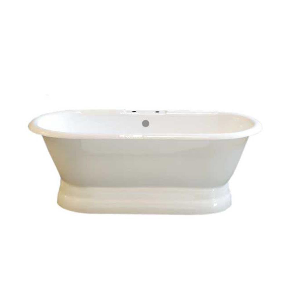 Strom Living P0766 The Lagoon 5 1/2'' Cast Iron Dual Tub On Pedestal With 7'&a
