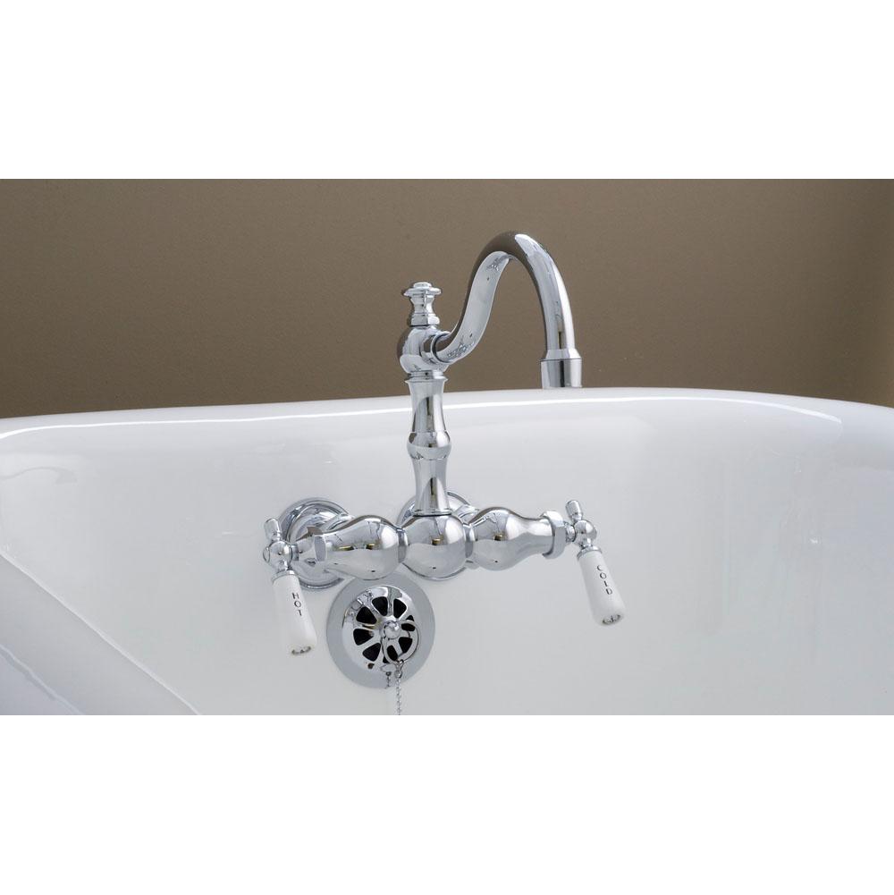 Strom Living Chrome 3 Ball Leg Tub Faucet W/Fixed Arched Spout, 3 3/8'' Centers