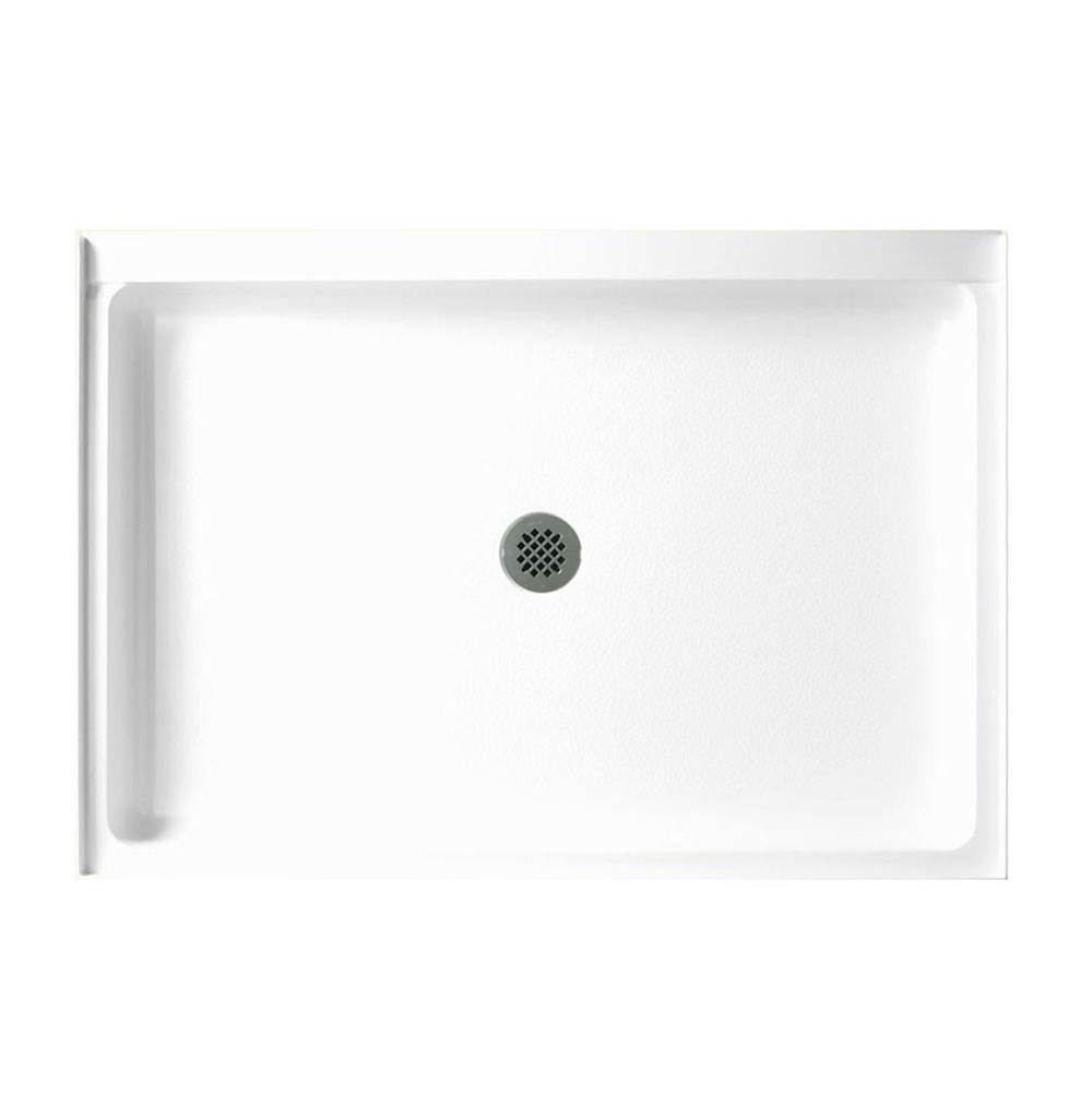 Swan SS-3448 34 x 48 Swanstone Alcove Shower Pan with Center Drain Limestone