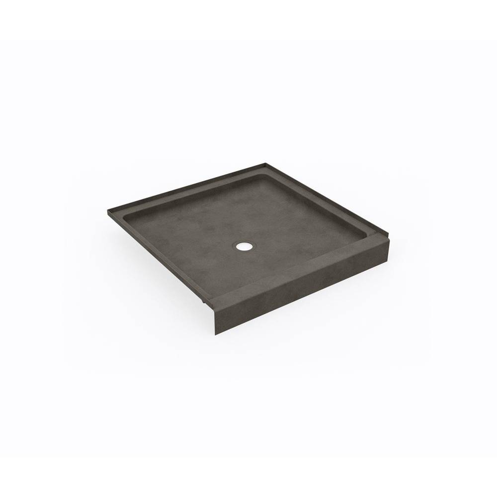 Swan SS-3636 36 x 36 Swanstone® Alcove Shower Pan with Center Drain Charcoal Gray