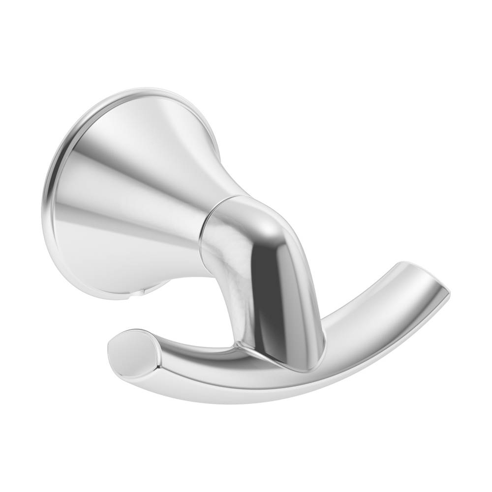 Symmons Elm Wall-Mounted Double Robe Hook in Polished Chrome