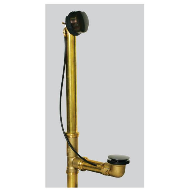 Watco Manufacturing Cable Activated Bath Waste - Tubs To 16-In - 20G Brass Brs Chrome Plated Slip 'N Solder-3''