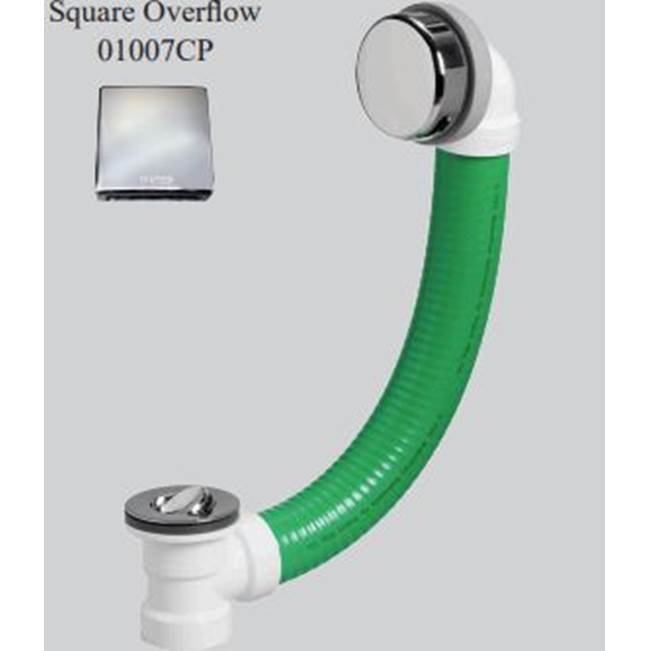 Watco Manufacturing Watcoflex Push Pull 16.0-In. Flexible Tubing Sch 40 Pvc Chrome Plated