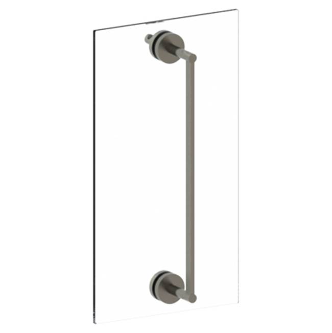 Watermark Brooklyn 18'' shower door pull with knob/ glass mount towel bar with hook