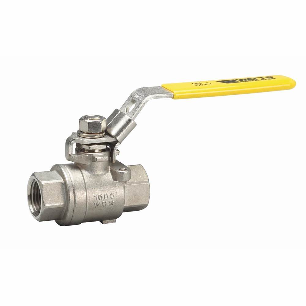 Watts 3 In 2-Piece Full Port StaInless Steel Ball Valve, NPT Threaded End Connection, Latch-Lok Handle